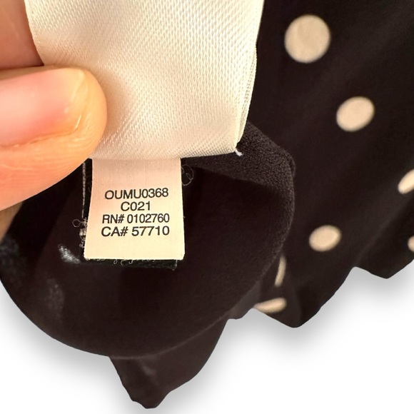 Kate Spade Black & White Dizzy Polka Dot Shift Mini Dress Size 0 - Picture 13 of 13